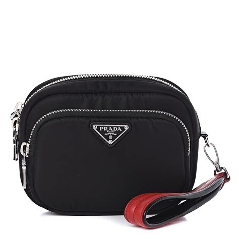 prada nylon logo pouch|prada tessuto nylon pouch.